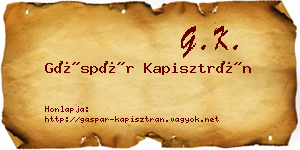 Gáspár Kapisztrán névjegykártya